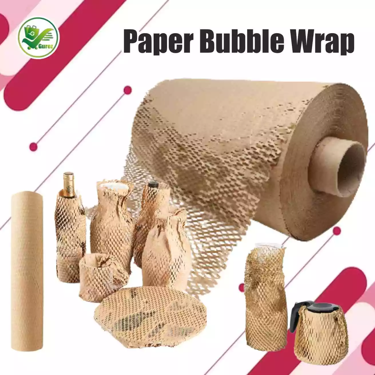 Eco Friendly Expandable Paper Bubble Wrap And Sustainable