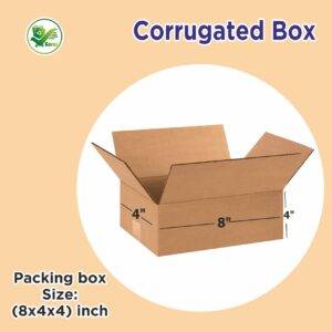 3 Ply Corrugated Box - 8x4x4 Inch, Brown