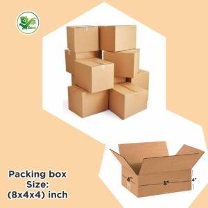 3 Ply Corrugated Box - 8x4x4 Inch, Brown