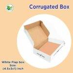 3-Ply White Flap Box 4.5x3x1 Inch – Durable & Eco-Friendly