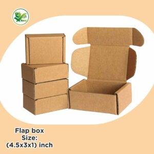 3-Ply Brown Flap Box 4.5x3x1 Inch – Durable & Eco-Friendly