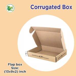 3-Ply Brown Flap Box 13x9x2 inches for shipping and storage – Eco-friendly and durable packaging solution