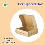 Box Brother 3-Ply Brown Flap Box 4x4x2 Inch for small business packaging, offering custom branding and eco-friendly design