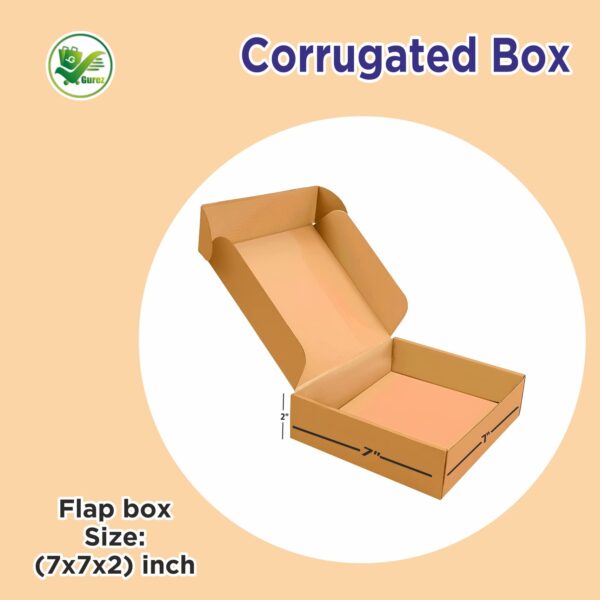 3-Ply Brown Corrugated Mailer/flap Box 7x7x2 for shipping, storage & packaging