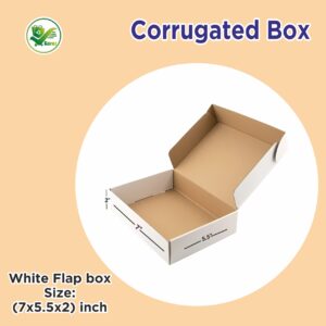 Box Brother 3-Ply white Flap Box 7x5.5x2 Inch – Durable Mailer Box And Self-Locking Packaging Solution