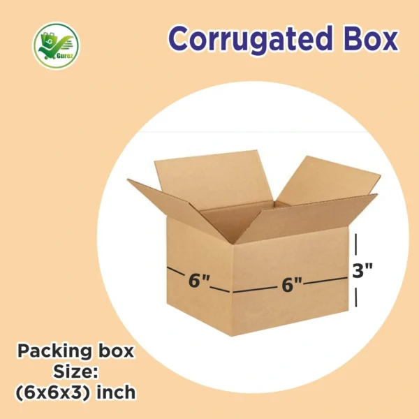 3-ply brown corrugated moving box 6x6x3 inches for shipping and storage.